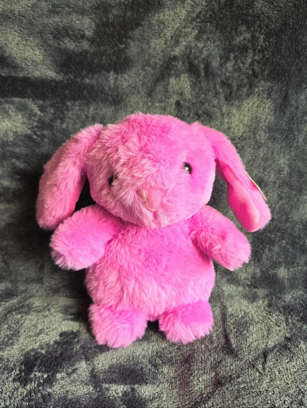 New Easter Small hot pink Sitting Bunny Plush toy 7' nursery baby shower newborn